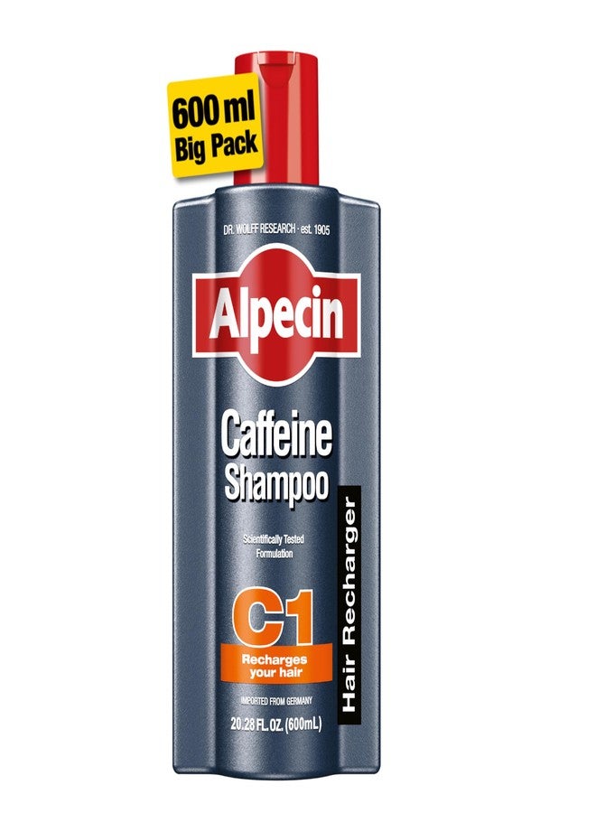 Alpecin C1 Caffeine Shampoo 20.28 fl oz I Hair Performance Enhancer I Promotes Natural Hair Growth and Thickness I Energizes Scalp 600mL 1 Pack - Image 1